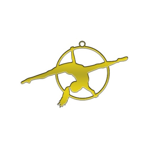 Zawieszka Aerial Hoop 003 pozłaczana