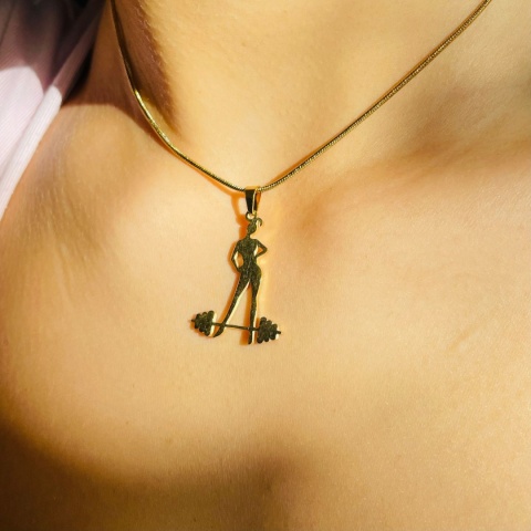 Zawieszka Siłownia 002 pozłacana