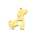 Zawieszka pies z kotem 001 pozłacana
