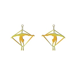 Kolczyki Aerial Silks 004 pozłacane